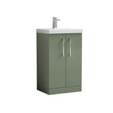 Aquarius Floor Standing Vanity Unit Aquarius Brisbane 500mm 2 Door Floorstanding Vanity Unit with 1 Tap Hole Mid Edge Basin