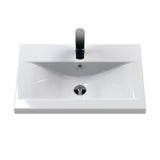 Aquarius Wall Mounted Vanity Unit Aquarius Brisbane 600mm Wall Hung 2 Door Vanity Unit with 1 Tap Hole Mid Edge Basin