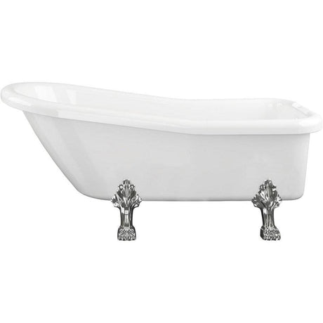 Aquarius Bathrooms Roll Top and Slipper Freestanding Bath Aquarius Timeless Freestanding Slipper Bath with Chrome Lions Paw Feet