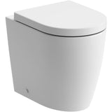 Aquarius Bathrooms Back to Wall Toilet Aquarius Emma Rimless ProFlush Short Projection Back to Wall Toilet with Soft Close Seat