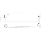 Aquarius Bathrooms Towel Rails and Rings Aquarius Mode 550mm Towel Rail