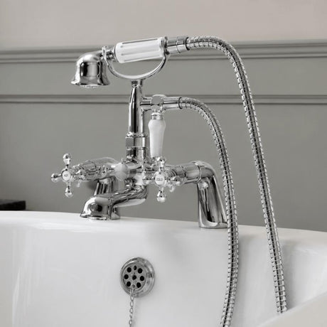 Aquarius Bathrooms Bath Shower Mixer Aquarius Timeless Crosshead Bath Shower Mixer Tap with Kit in Chrome