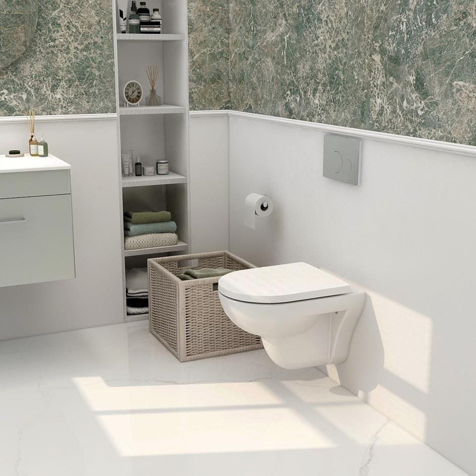 Aquarius Bathrooms Wall Hung Toilet Aquarius Ricardo Rimless Wall Hung Toilet with Soft Close Seat