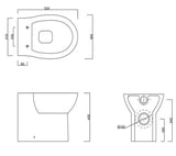 Aquarius QualEco Back To Wall Rimless Toilet with Soft Close Seat