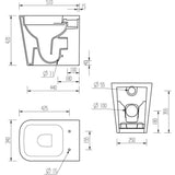 Aquarius Bathrooms Back to Wall Toilet Aquarius Laura Rimless Back to Wall Short Projection WC with Soft Close Seat