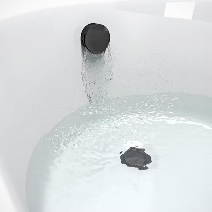 Aquarius Bathrooms Bath Waste Matt Black Aquarius FT Overflow Bath Filler and Easy Clean Waste