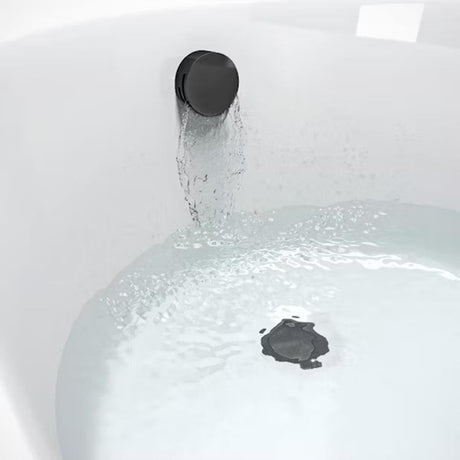 Aquarius Bathrooms Bath Waste Matt Black Aquarius FT Overflow Bath Filler and Easy Clean Waste