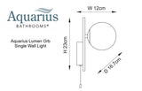 Aquarius Lumen Orb Solo Wall Light