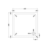 Aquarius Bathrooms Square Shower Tray Aquarius Urbano Square 45mm Stone Resin Shower Tray in Slate Grey