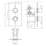 Aquarius Bathrooms Concealed Shower Valve Aquarius Modern Round Thermostatic Two Way Concealed Shower Valve