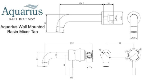 Aquarius Bathrooms Wall Mounted Basin Tap Aquarius Zanelli Wall Mounted Basin Mixer Tap