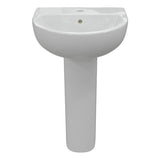 Aquarius Bathrooms Pedestal Basin Aquarius Willow 1 Tap Hole Basin with Full Pedestal