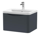Aquarius Bathrooms Wall Mounted Vanity Unit Aquarius Seren 600mm Wall Mounted One Drawer Vanity Unit with Basin