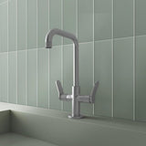 Aquarius Bathrooms Mono Basin Tap Brushed Metallic Aquarius Calix Dual Control Basin Mixer Tap