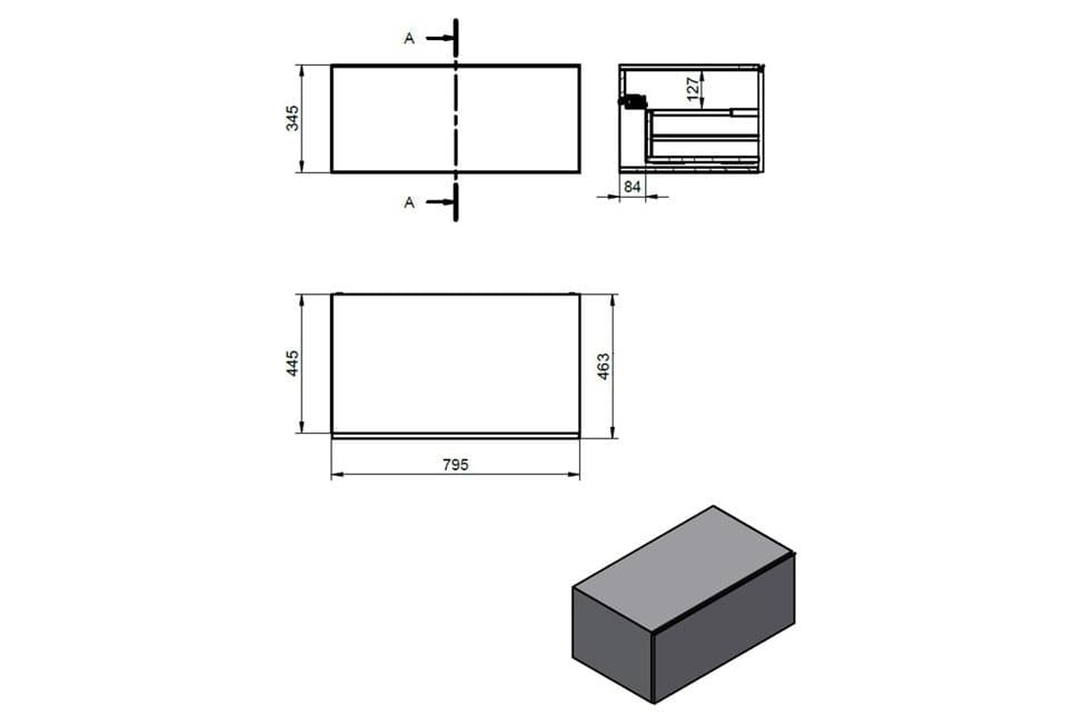 Aquarius Console Unit Aquarius Marblesque One Drawer Storage Unit White Marble Effect