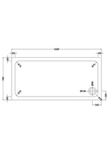 Aquarius Bathrooms Rectangle Shower Tray 1600x760mm Aquarius Urbano Rectangular 45mm Stone Resin Shower Tray in Slate Grey