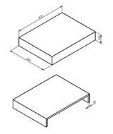 Aquarius Console Unit Aquarius Marblesque Console Shelf White Marble Effect