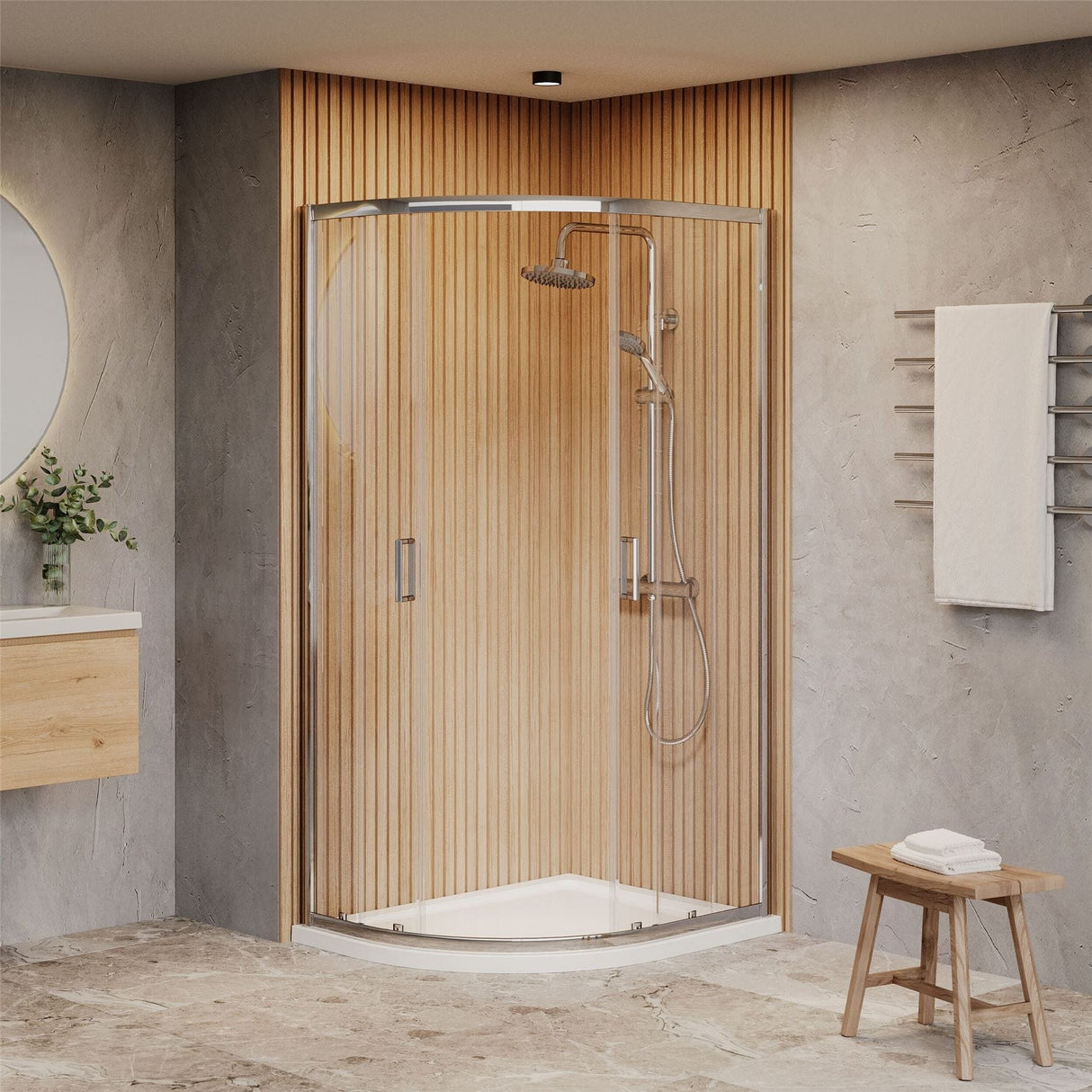 Aquarius Urbano 6mm Quadrant Shower Enclosure 1850mm