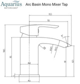 Aquarius Bathrooms Mono Basin Tap Aquarius Arc Mono Basin Mixer Tap with Waste