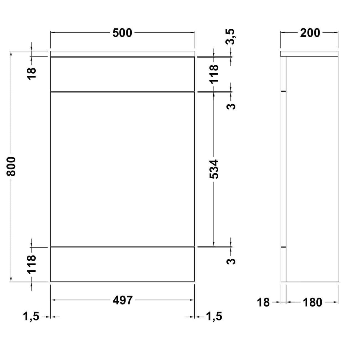 Aquarius WC Back To Wall Unit Aquarius Hoban 500mm Compact Back to Wall WC Toilet Unit