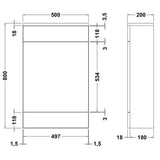 Aquarius WC Back To Wall Unit Aquarius Hoban 500mm Compact Back to Wall WC Toilet Unit