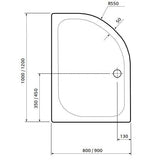 Aquarius Bathrooms Quadrant Shower Tray Aquarius Pluvia 45mm Stone Resin Offset Quadrant Shower Tray