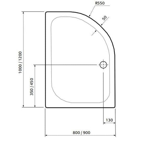 Aquarius Bathrooms Quadrant Shower Tray Aquarius Pluvia 45mm Stone Resin Offset Quadrant Shower Tray