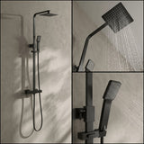 Aquarius Bathrooms Exposed Shower Set Aquarius Zacha Square Adjustable Shower Valve & Kit