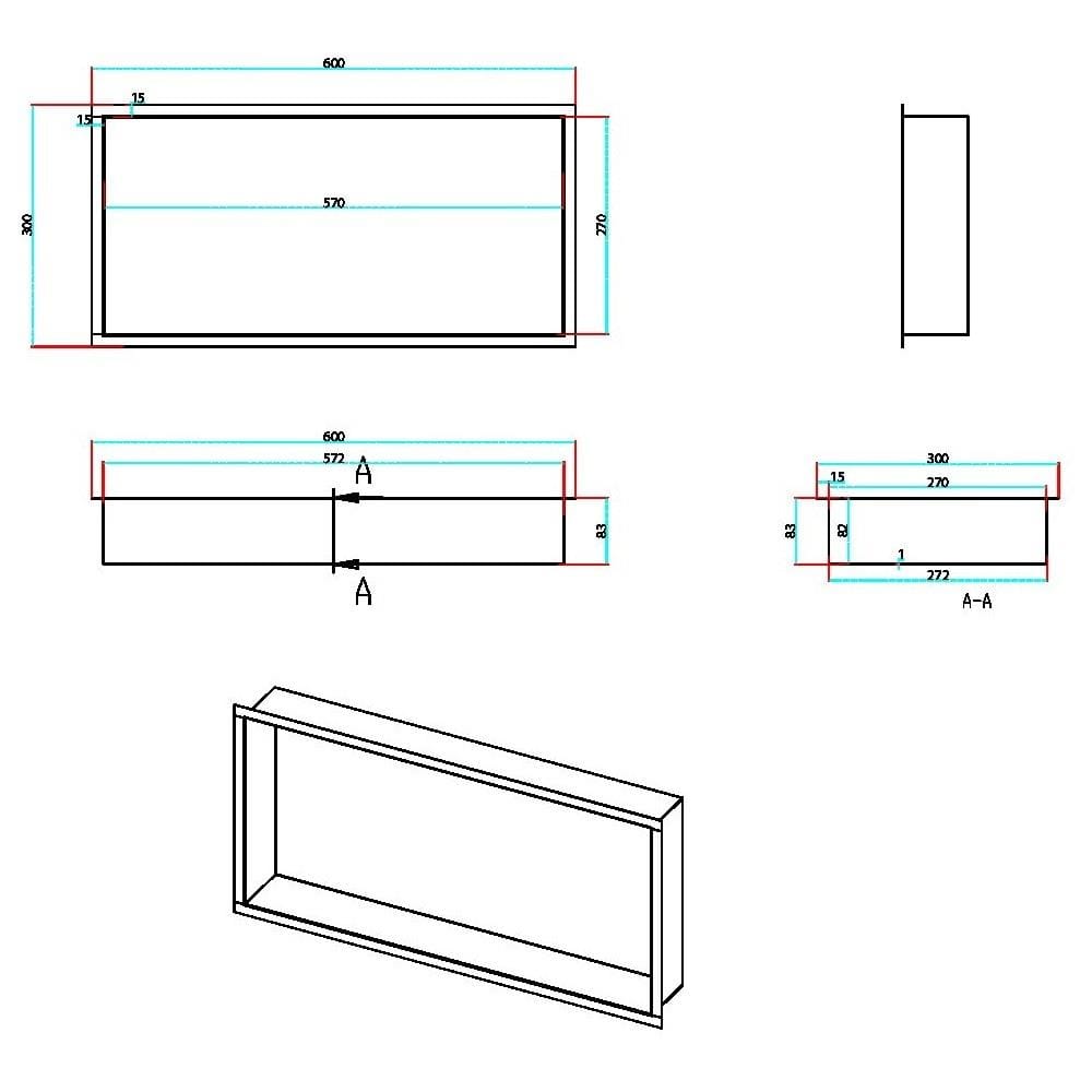 Aquarius Bathrooms Shelf Aquarius Shower Niche