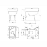 Aquarius Bathrooms Back to Wall Toilet Aquarius Harewood Traditional Back To Wall Toilet with Soft Close Seat