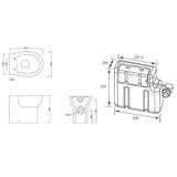 Aquarius Bathrooms Back to Wall Toilet Aquarius QualEco Back To Wall Rimless Toilet Pack with Concealed Cistern and Soft Close Seat