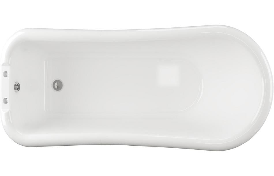 Aquarius Bathrooms Freestanding Bath Aquarius Timeless Luxury Freestanding Slipper 2TH Bath With Chrome Lions Paw Feet 1530mm