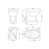 Aquarius Bathrooms Back to Wall Toilet Aquarius Harewood Traditional Back To Wall Toilet with Soft Close Seat