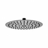 Aquarius Bathrooms Fixed Shower Head Gunmetal Grey Aquarius RainLux Round Slim Shower Head
