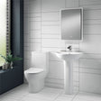 Aquarius Bathrooms Close Coupled Toilet Aquarius Vista Rimless Short Projection Close Coupled Toilet with Soft Close Seat