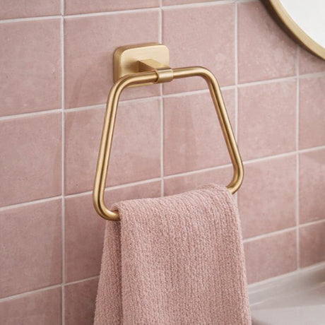Aquarius Bathrooms Towel Ring Aquarius Auro Towel Ring in Brushed Brass