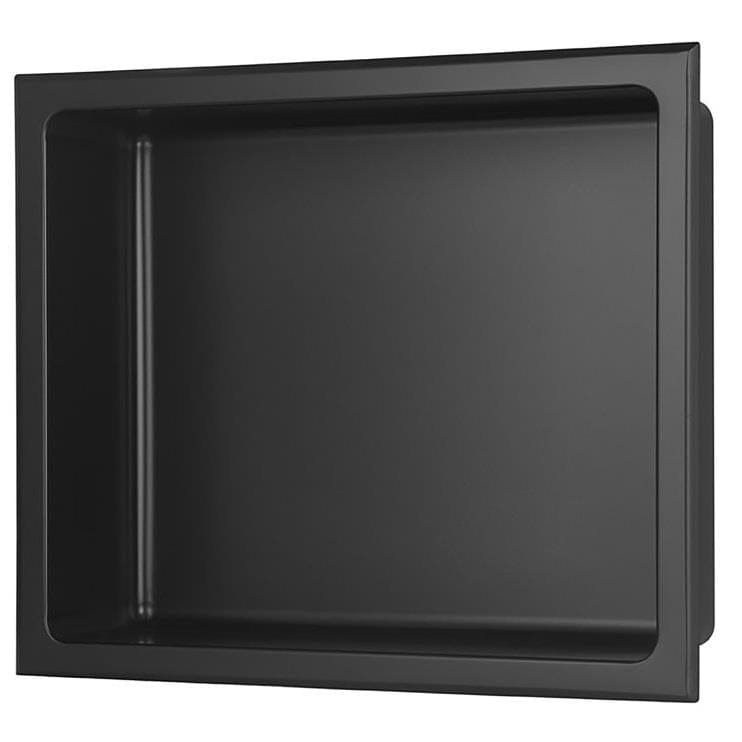 Aquarius Bathrooms Shelf Matt Black / 305 x 360mm Aquarius Shower Niche