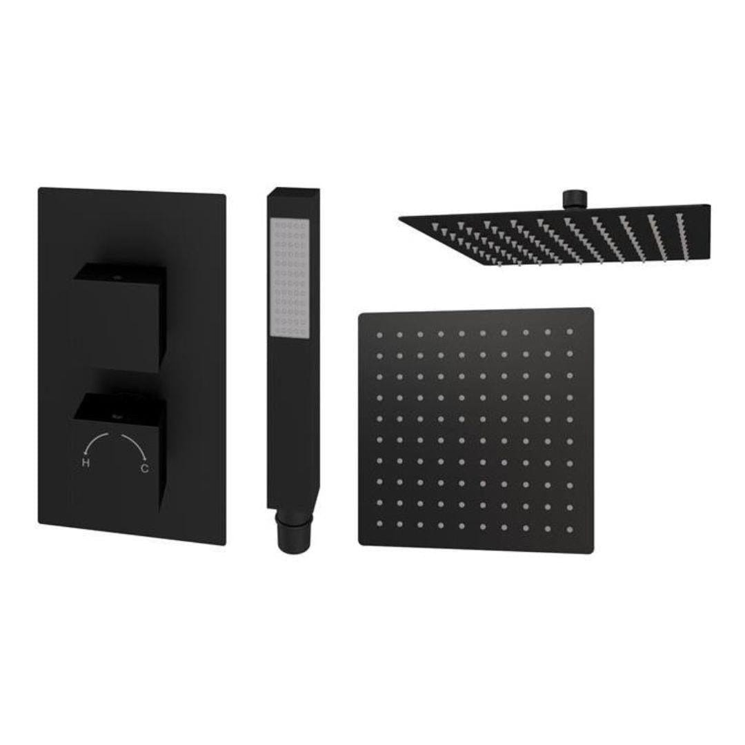 Aquarius Bathrooms Concealed Shower Set Aquarius Modern Square Concealed Shower Valve Set with Shower Head and Handset