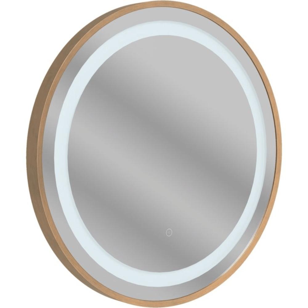 Aquarius Bathrooms Illuminated Mirror Brushed Bronze Aquarius Cirq 600mm Round Front LED Mirror