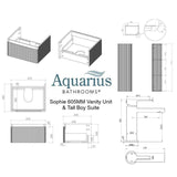 Aquarius Vanity Unit Aquarius Sophie 605mm Vanity Unit and Tall Boy Set with Finishes