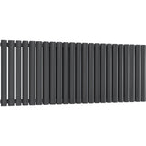 Aquarius Bathrooms Column Radiator 600 x1440mm / Anthracite Aquarius Athens Horizontal Double Column Radiator