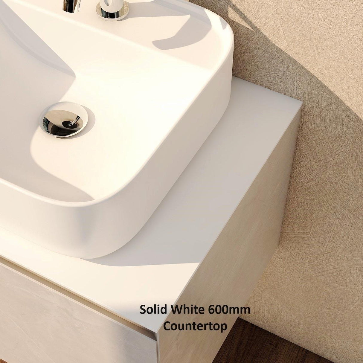 Aquarius KF-Series One Drawer 800mm Vanity Unit with Countertop