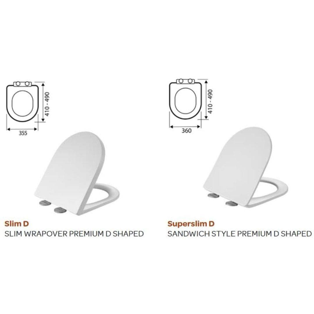 Aquarius Bathrooms Wall Hung Toilet Aquarius K-Series Rimless Wall Hung Toilet with Soft Close Seat