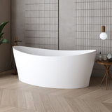 Aquarius Bathrooms Modern Freestanding Bath Aquarius Orta Freestanding Stone Bath in Gloss White 1600mm