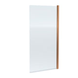 Aquarius Bathrooms Bath Screen Aquarius LevAqua Straight 6mm Hinged Bath Screen 1400 x 800mm