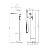 Aquarius Bathrooms Freestanding Bath Filler Aquarius Hydro Floor Standing Bath Shower Mixer Tap with Shower Kit