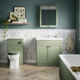 Aquarius Bathrooms Floor Standing Vanity Unit Green / 3 Aquarius Leighton 600mm Floor Standing Two Door Vanity Unit with Basin