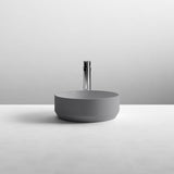 Aquarius Bathrooms Countertop Basin Matt Grey Aquarius Sirona Round Matt Countertop Basin 350mm