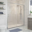 Aquarius Bathrooms Sliding Shower Door Aquarius Classique 6mm Easy Clean Sliding Shower Door - 1850 x 1200mm - Silver
