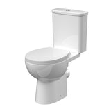 Aquarius Bathrooms Close Coupled Toilet Aquarius Sydney Rimless Open Back Close Coupled Toilet with Soft Close Seat